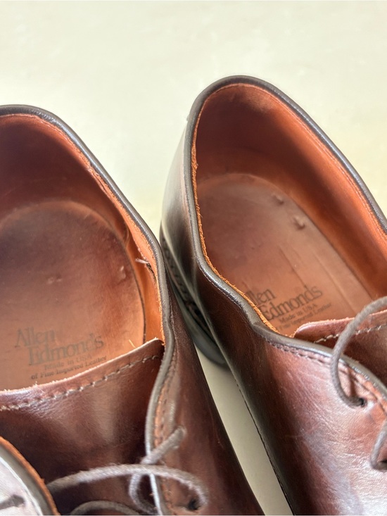 Allen Edmonds Parkway Brown Leather Split Toe Derby Dress Shoes Mens Size 10.5 D main image 4